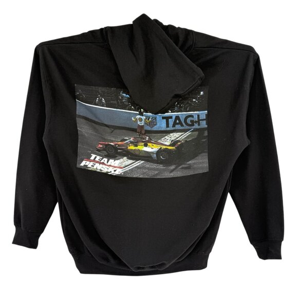 Team Penske IndyCar Men's Black Fleece Graphic Logo Hoodie Sweatshirt Small NWT - Picture 3 of 11